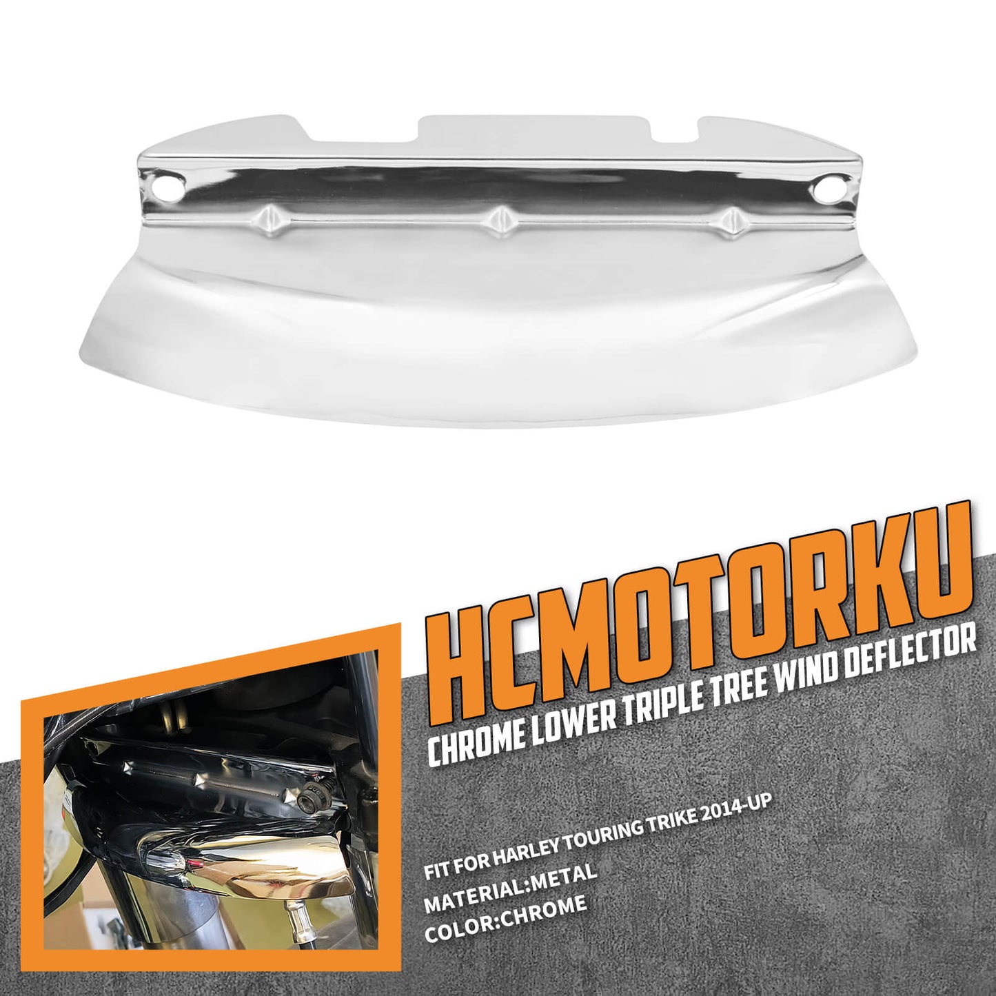 Chrome Lower Triple Tree Air Wind Deflector Trim Cover Fit For Harley Touring | HCmotorku