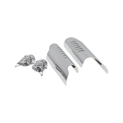 Lower Fork Leg Cover Deflectors Shields Chrome For Harley Touring FLHT 2000-2013 | HCmotorku