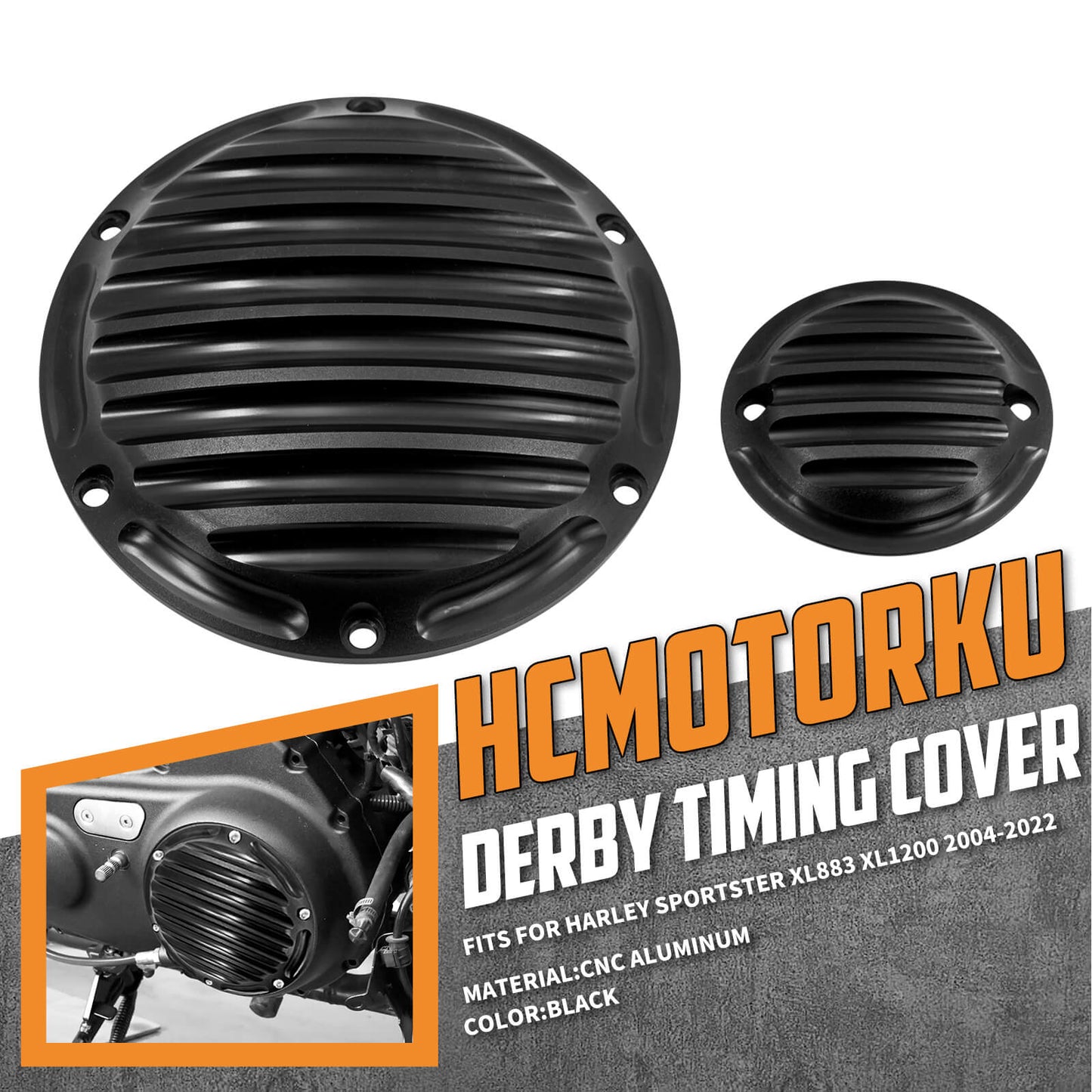 Engine Derby Timing Timer Cover Black For Harley Sportster 48 72 883 1200 2004-2022 | HCmotorku