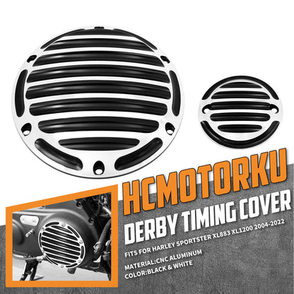 Finned Derby Timing Timer Cover Chrome Fit For Sportster Iron 883 1200 48 72 | HCmotorku