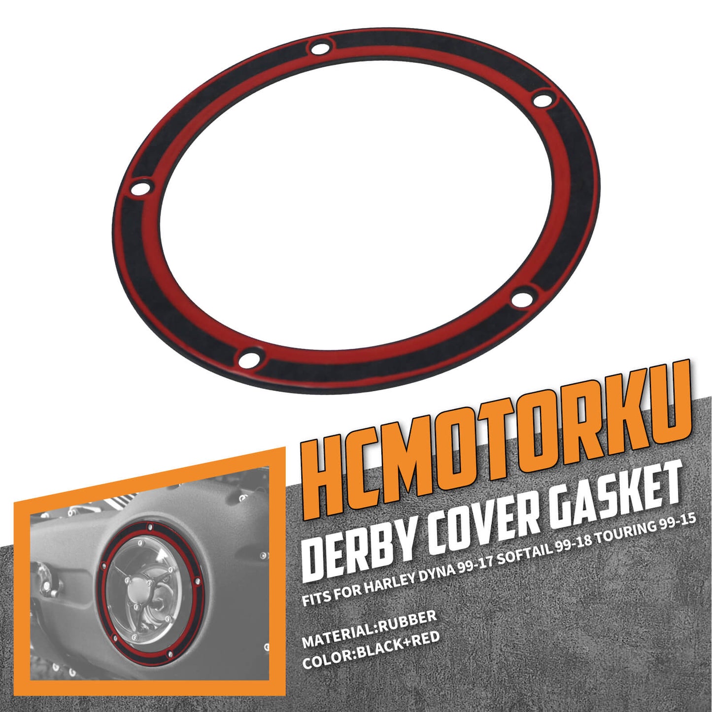 Derby Cover Gasket Fit For Harley Twin Cam Softail Touring Electra Glide Dyna | HCmotorku