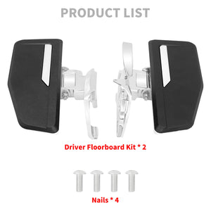 Driver Floorboards Kit Chrome Support Footboard Fit For Honda Gold Wing 2018-2023 | HCmotorku