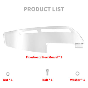 Driver Footboard Heel Guard Chrome Fit  Harley Softail 1986-2017 FLD Touring 1986-2025 | HCmotorku