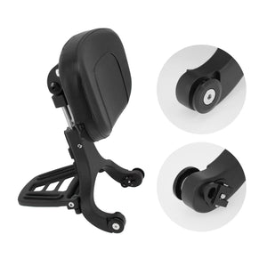 Adjustable Multi-Purpose Driver Passenger Backrest Black For Sport Glide Low Rider 2018-2022 | HCmotorku