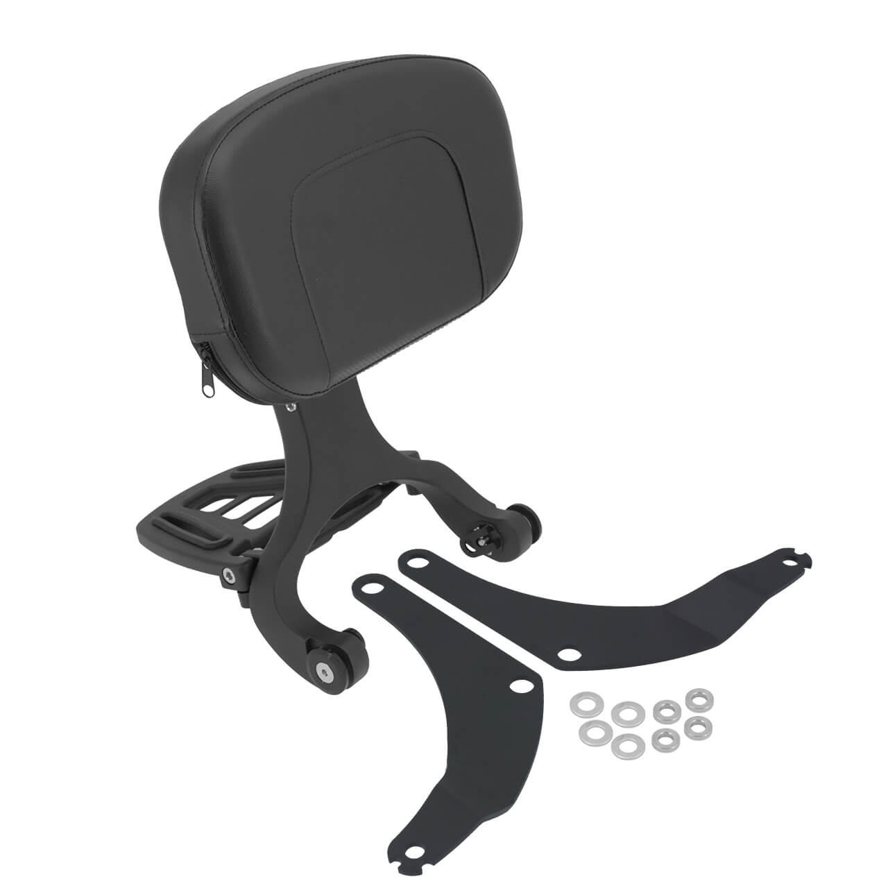 Adjustable Multi-Purpose Driver Passenger Backrest Black For Sport Glide Low Rider 2018-2022 | HCmotorku