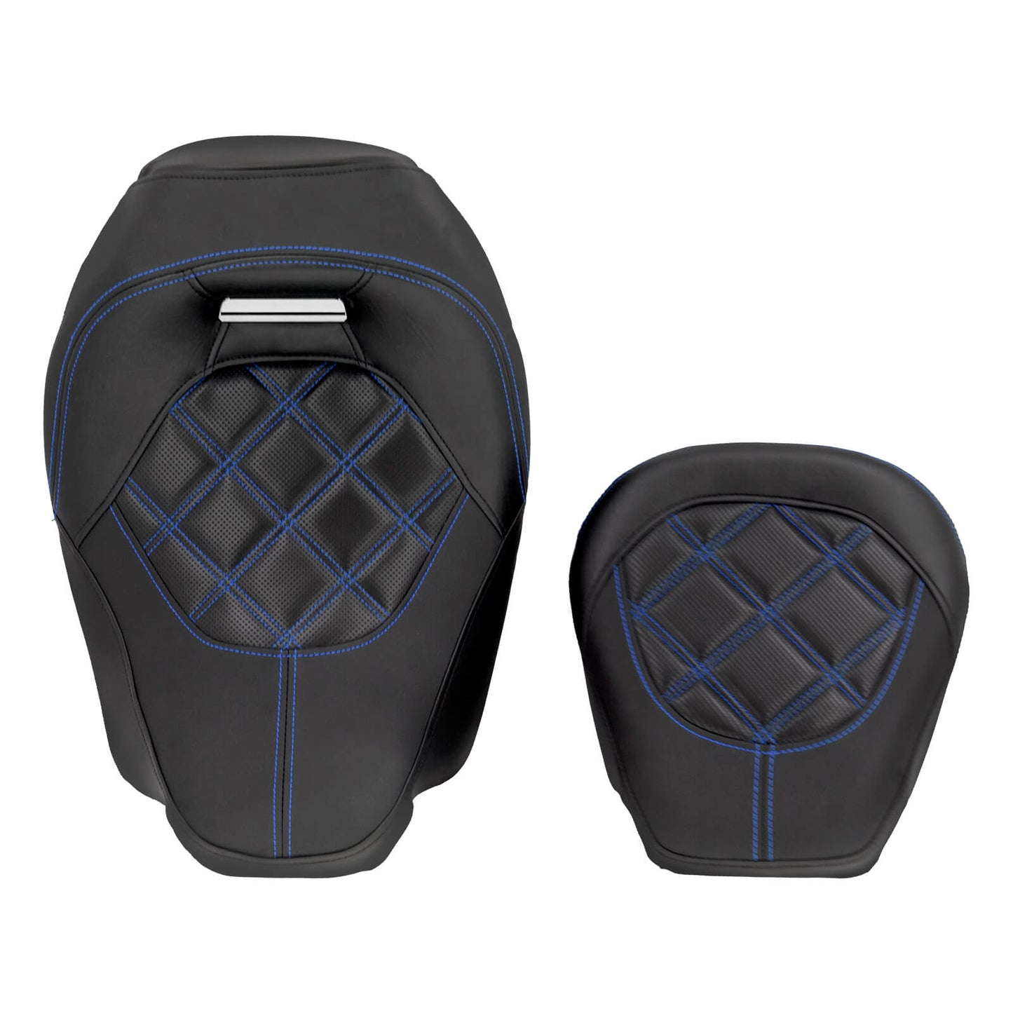 Low Profile Driver Passenger Pillion Seat Blue Fit For Haley Touring 2009-2023 | HCmotorku