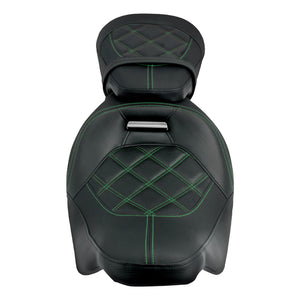 Low Profile Driver Passenger Pillion Seat Green Fit For Haley Touring 2009-2023 | HCmotorku