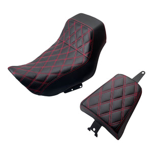Driver Passenger Leather One-Piece Seat Red For Harley Nightster RH975 RH975S 2022-UP | HCmotorku