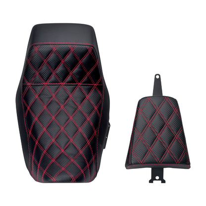Driver Passenger Leather One-Piece Seat Red For Harley Nightster RH975 RH975S 2022-UP | HCmotorku