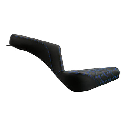 Bevel Two-Up Seat Driver Passenger Blue Line Fit for Harley Softail 2018-2025 | HCmotorku