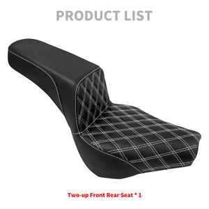 Bevel Two-Up Seat Driver Passenger White Fit for Harley Softail 2018-2025 | HCmotorku