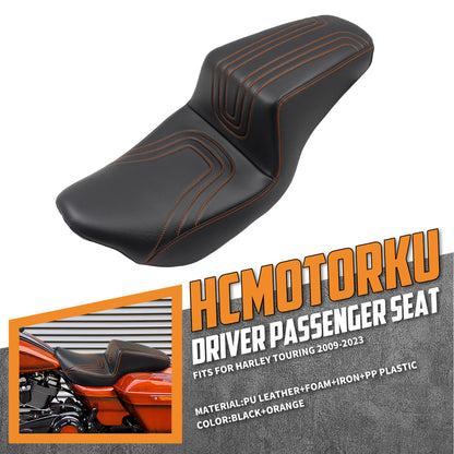 Driver & Passenger Seat Orange For Harley Touring 2009-2023 | HCmotorku