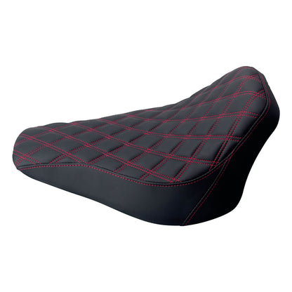 Driver Seat Front Black Solo Red Line For Harley Softail Rocker 2008-2017 | HCmotorku
