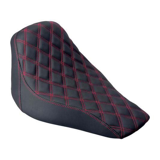 Driver Seat Front Black Solo Red Line For Harley Softail Rocker 2008-2017 | HCmotorku