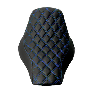 Driver Seat Front Black Solo Blue Line For Harley Softail Rocker 2008-2017 | HCmotorku
