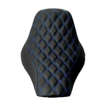 Driver Seat Front Black Solo Blue Line For Harley Softail Rocker 2008-2017 | HCmotorku