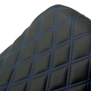 Driver Seat Front Black Solo Blue Line For Harley Softail Rocker 2008-2017 | HCmotorku