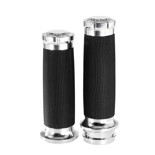 1" Electronic Throttle Hand Grips Chrome Handlebar For Harley Touring FLTR 2008-2023 | HCmotorku