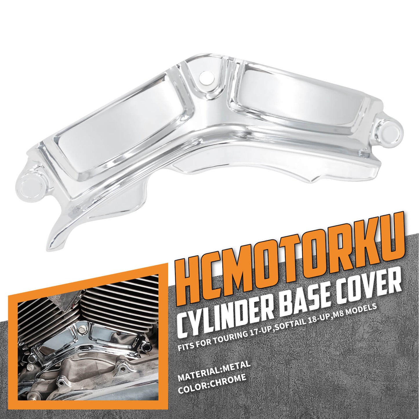 Cylinder Base Engine Cover Chrome For Harley Softail Breakout Fat Boy 2018-2023 | HCmotorku