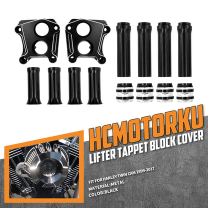 Lifter Tappet Block Cover Engine Pushrod Tube Fit For Harley Softail Dyna 1999-2017 | HCmotorku