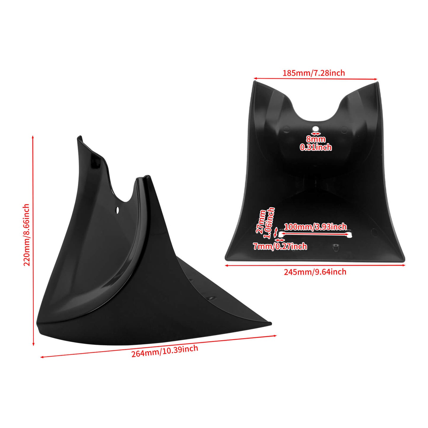 Lower Chin Fairing Front Spoiler Fit For Harley Dyna Fatboy Softail FLH Glides | HCmotorku