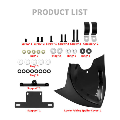 Lower Chin Fairing Front Spoiler Fit For Harley Dyna Fatboy Softail FLH Glides | HCmotorku