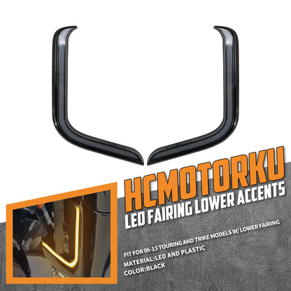 Motorcycle LED Lower Fairing Lights for Harley Touring 2006-2013 | HCmotorku