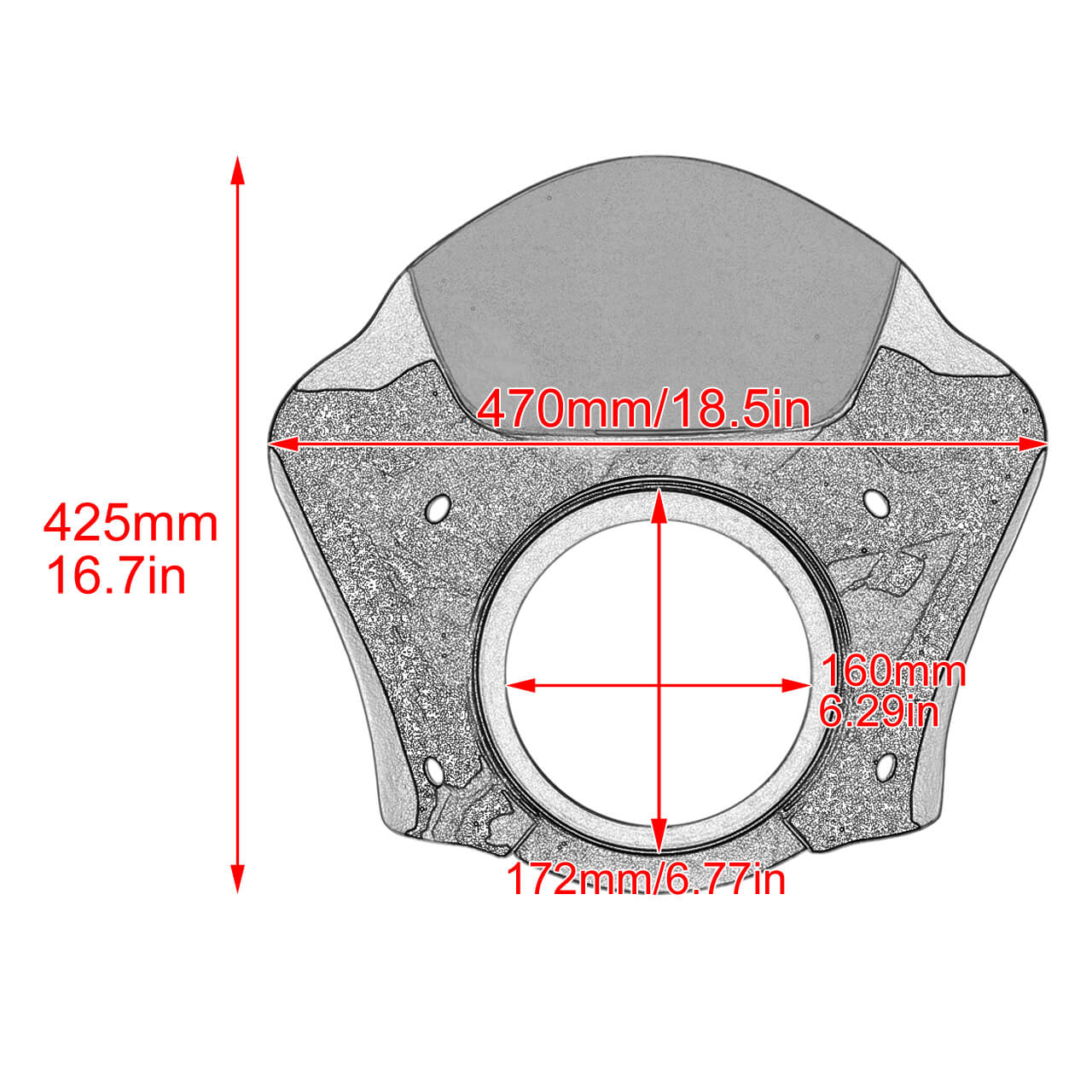 Headlight Fairing Quarter For Harley Dyna FXR Sportster XL1200 72 883 | HCmotorku