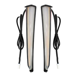 LED Lower Fairing Clear Run Turn Signal Lamps Black Fit For Harley Touring 2014-UP | HCmotorku