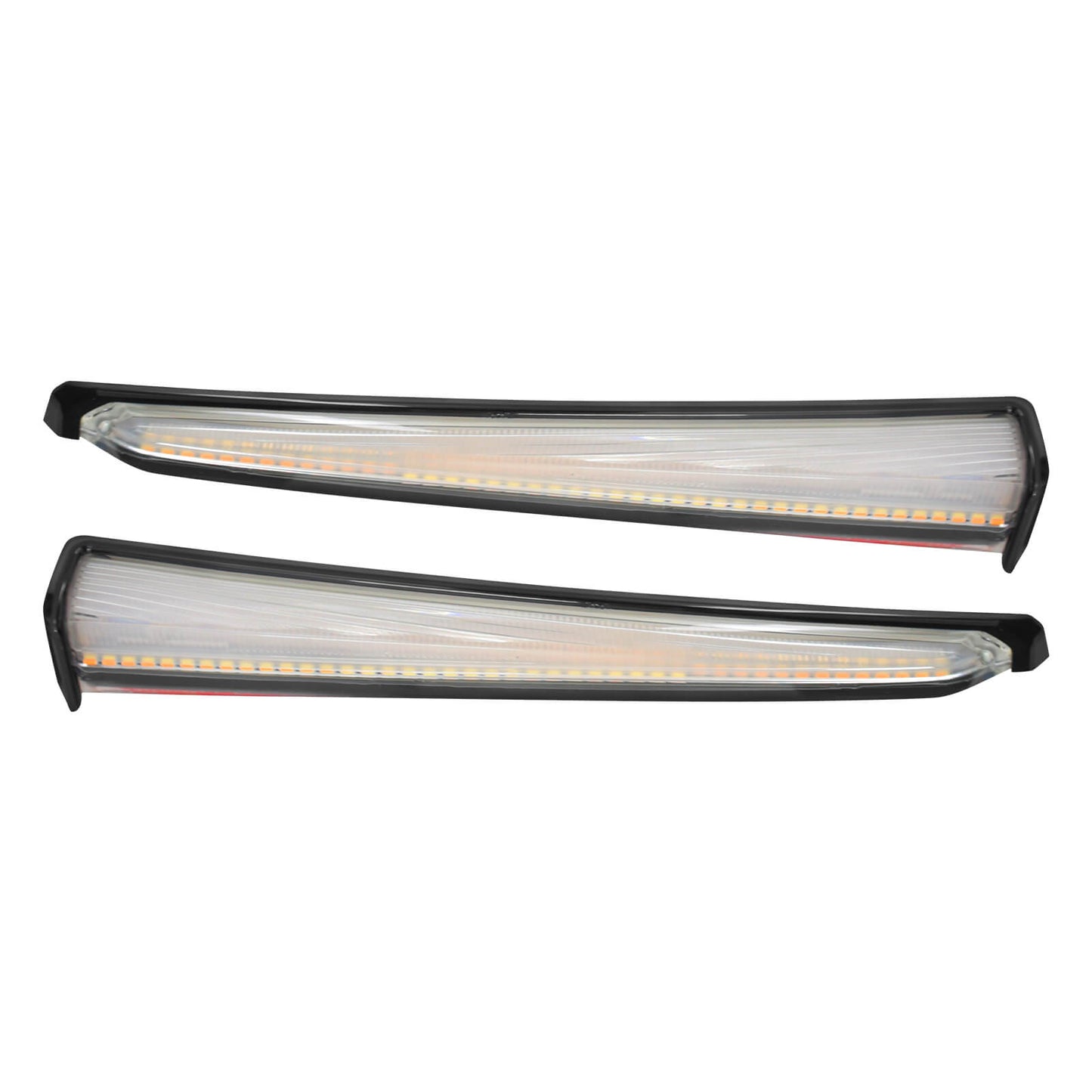 LED Lower Fairing Clear Run Turn Signal Lamps Black Fit For Harley Touring 2014-UP | HCmotorku