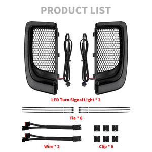 Fairing Lower Grills Turn Signal LED Light For Harley Electra Road Glide 2014-2023 | HCmotorku