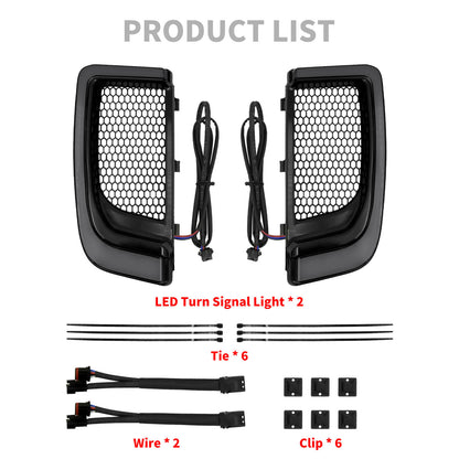 Fairing Lower Grills Turn Signal LED Light For Harley Electra Road Glide 2014-2023 | HCmotorku
