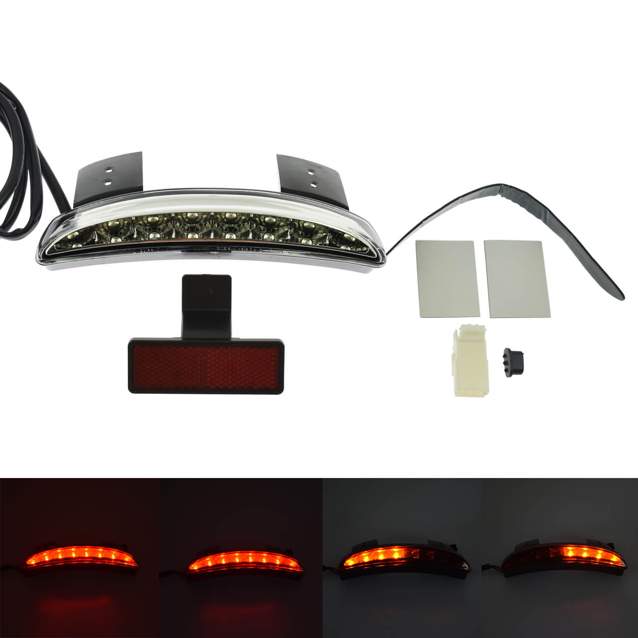 Fender Edge LED Tail Light Turn Signals Brake Clear Fit For Sportster XL 883 | HCmotorku