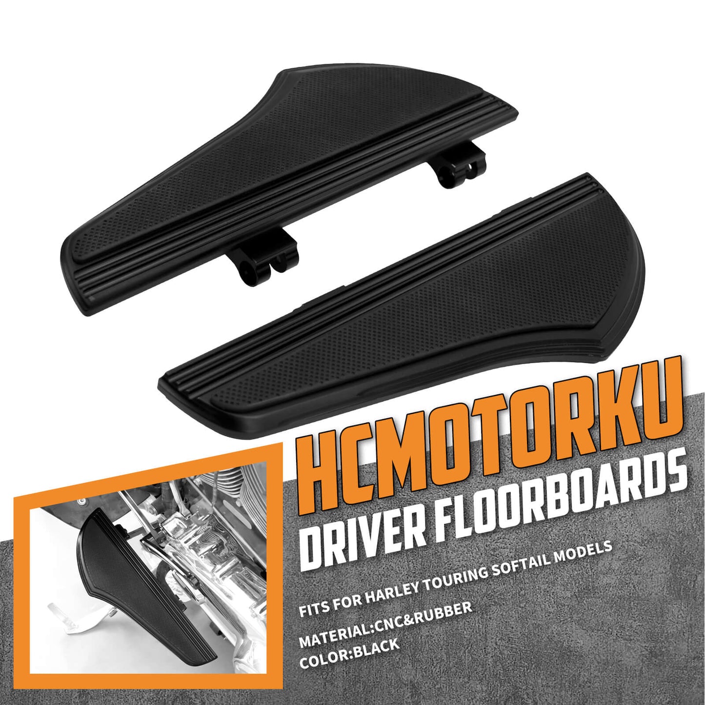 Motorcycle Rider Passenger Floorboards Set Fit for Harley Touring Sportster Softail | HCmotorku