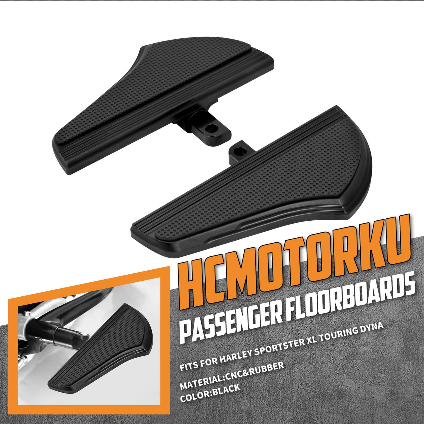 Motorcycle Rider Passenger Floorboards Set Fit for Harley Touring Sportster Softail | HCmotorku