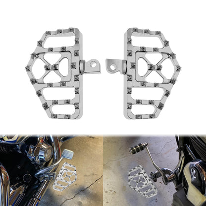 Wide Foot Pegs Floorboard MX Style Chrome Fit For Harley Touring Softail Deluxe | HCmotorku