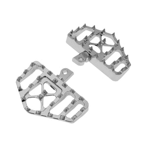 Wide Foot Pegs Floorboards MX Style Chrome Fit For Harley Touring Softail Deluxe | HCmotorku