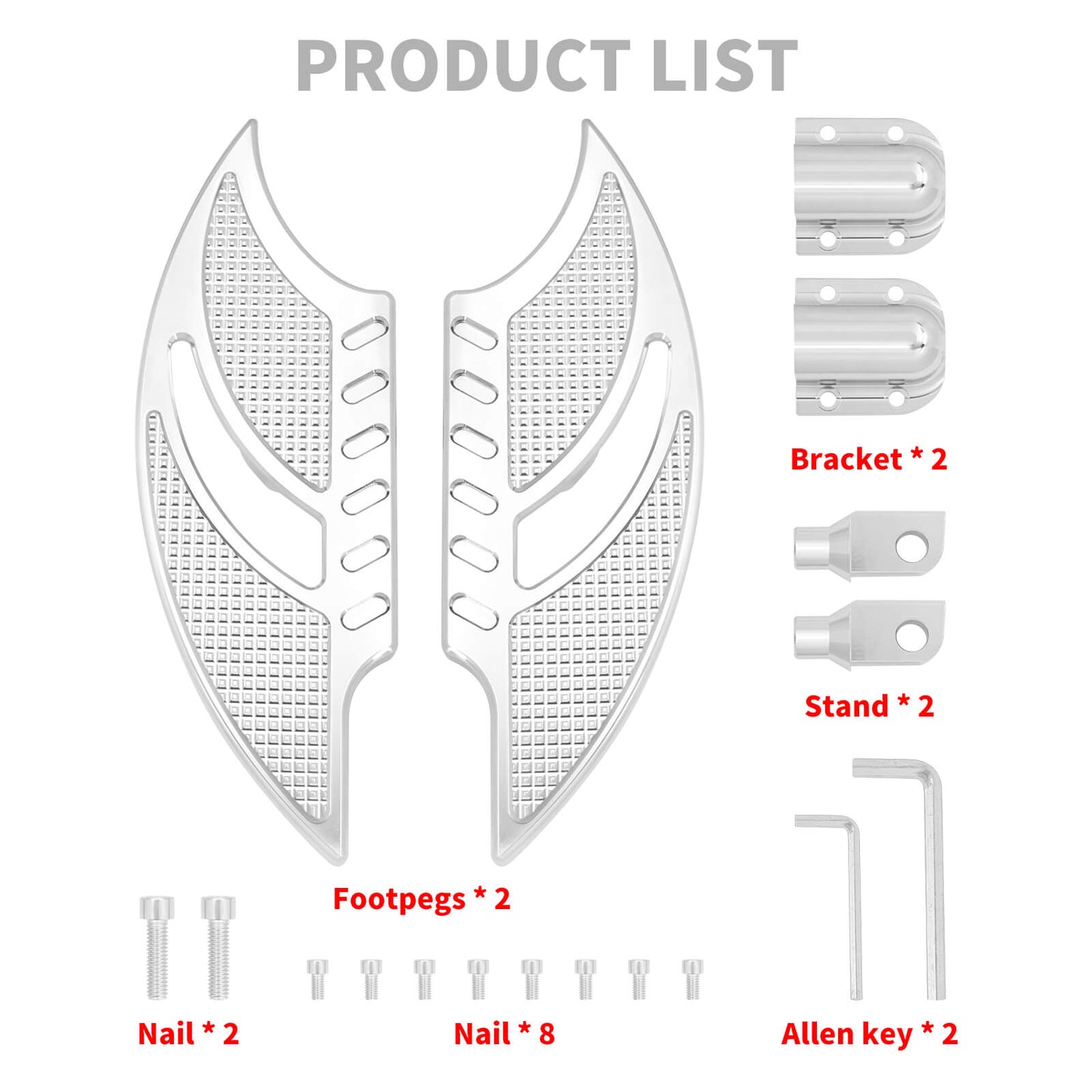 Harley Passenger Footboards Hollow Blade Male Mount for Softail Sportster Touring | HCmotorku