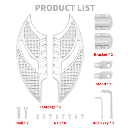 Harley Passenger Footboards Hollow Blade Male Mount for Softail Sportster Touring | HCmotorku