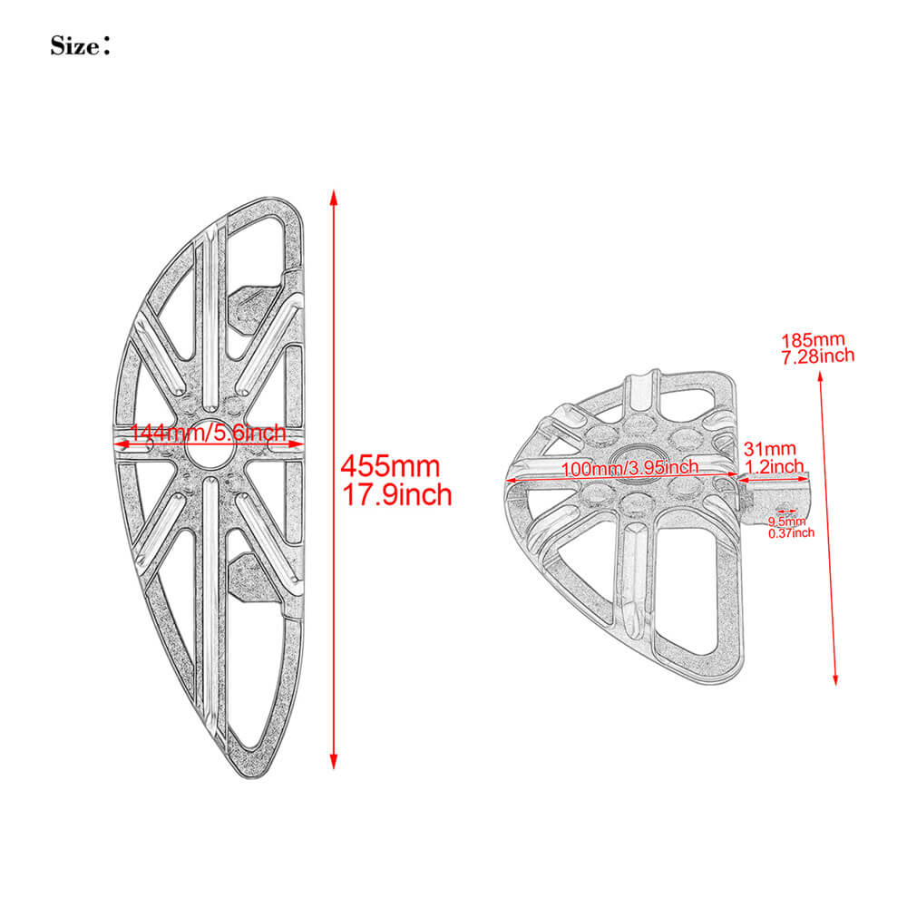 Motorcycle Passenger Rider Footboards Set for Harley Touring Sportster Softail | HCmotorku