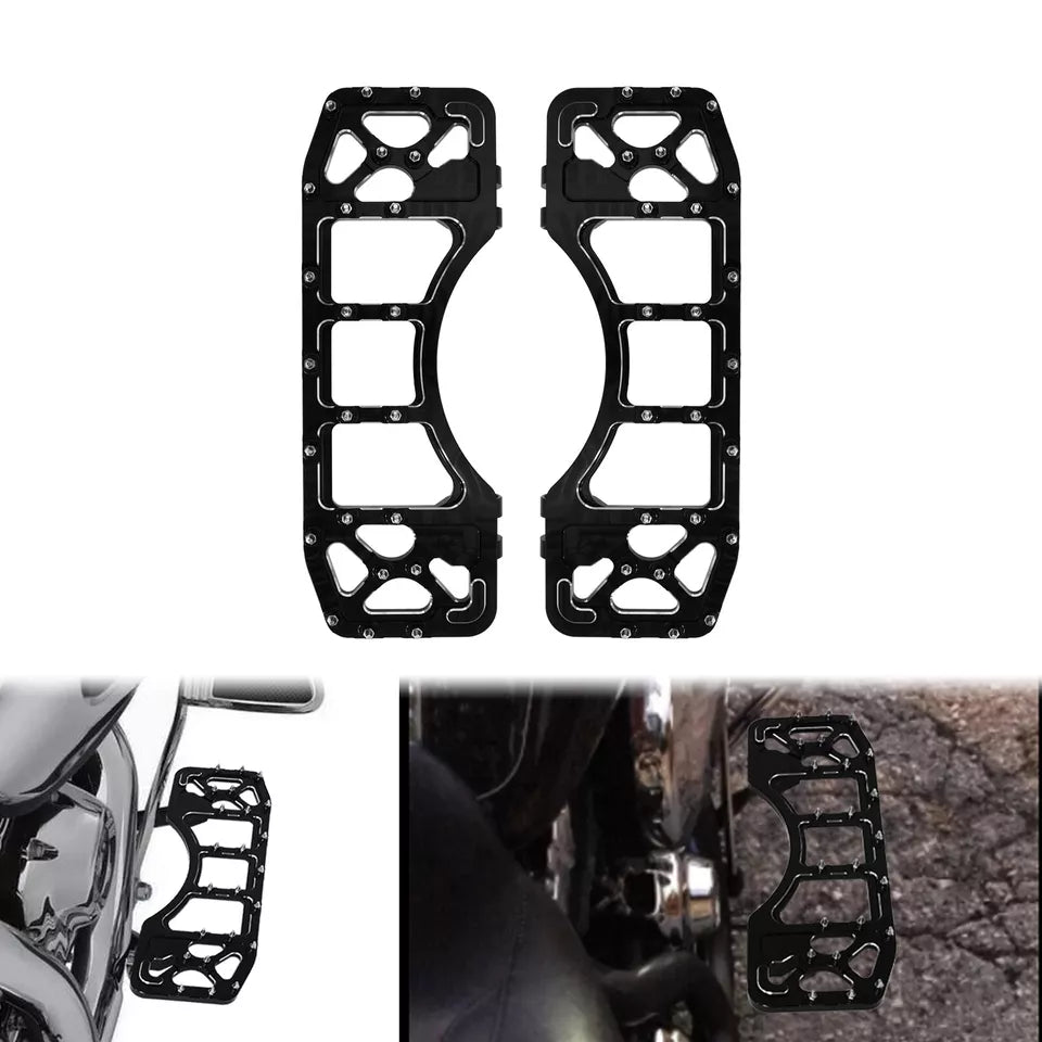 Passenger Floorboards Foot Pegs Black For Harley Softail Touring | HCmotorku