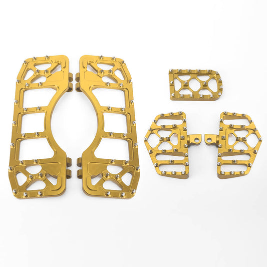 Mx Style Floorboards Brake Pedal Cover Kit Gold Fit For Harley Touring Softail | HCmotorku