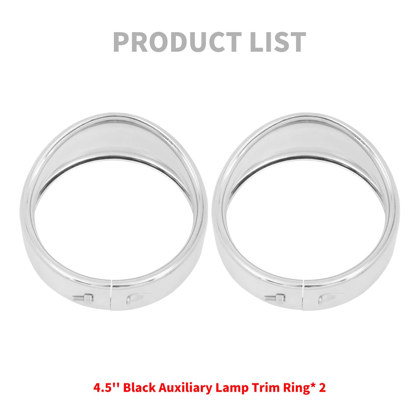 4.5 Inch Fog Lights Visor Chrome Bezel Fit For Harley Touring Softail Sportster | HCmotorku