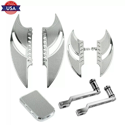 Rider Passenger Floorboards Set Shift Lever Pegs Pedal Fit Harley Touring Softail | HCmotorku