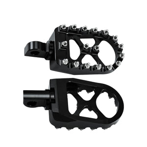 CNC Wide Foot Pegs Floorboards Set Offroad Chopper Bobber Style For Harley | HCmotorku