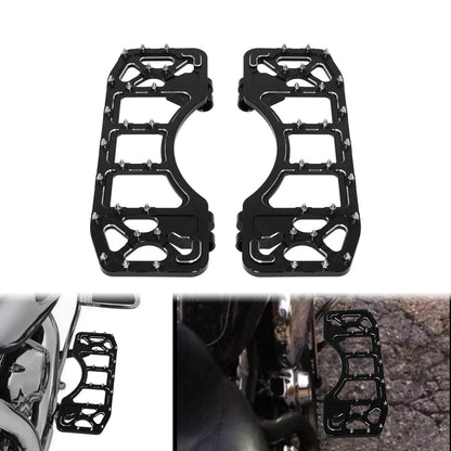 CNC Wide Foot Pegs Floorboards Set Offroad Chopper Bobber Style for Harley | HCmotorku