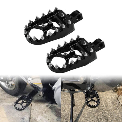 CNC Wide Foot Pegs Floorboards Set Offroad Chopper Bobber Style for Harley | HCmotorku