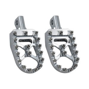 CNC Wide Foot Pegs Floorboards Set Offroad Chopper Bobber Style For Harley | HCmotorku