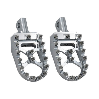 CNC Wide Foot Pegs Floorboards Set Offroad Chopper Bobber Style for Harley | HCmotorku