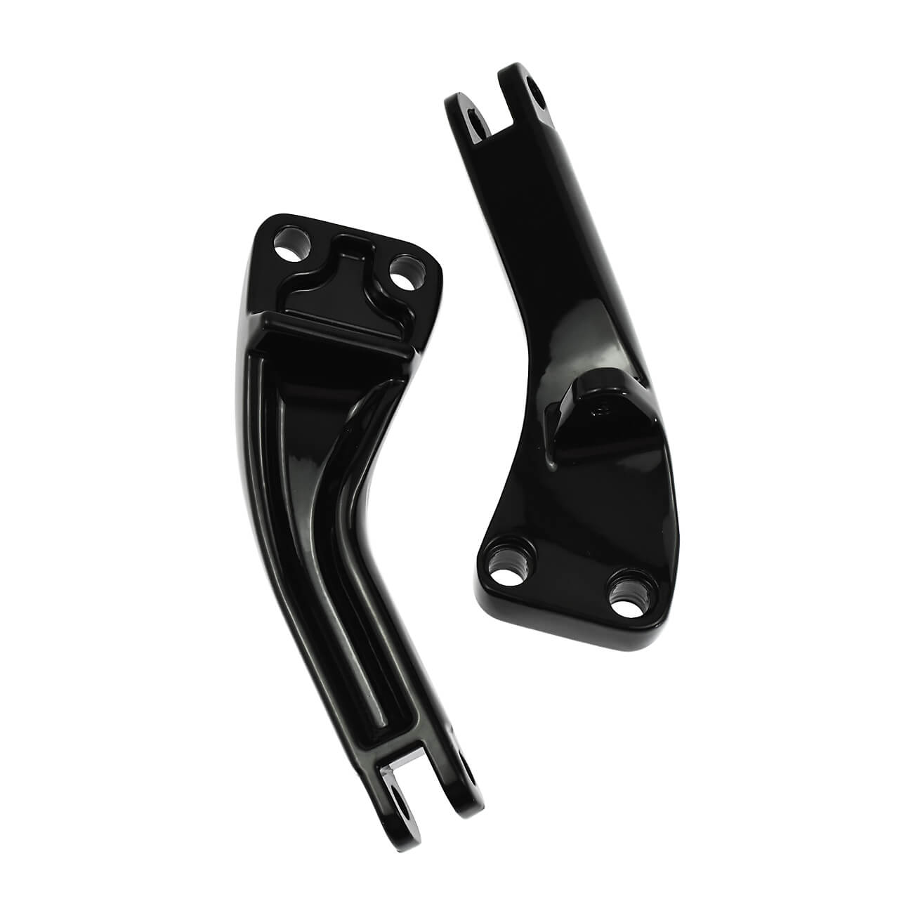 Passenger Foot Peg Mounting Brackets Mounts Pair Black Fit For Dyna 2006-2017 | HCmotorku